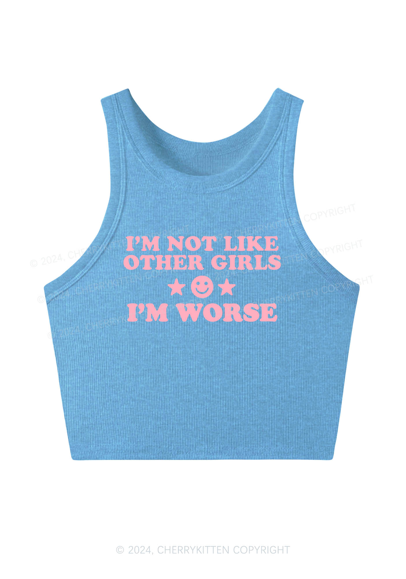 I'm Worse Y2K Crop Tank Top Cherrykitten