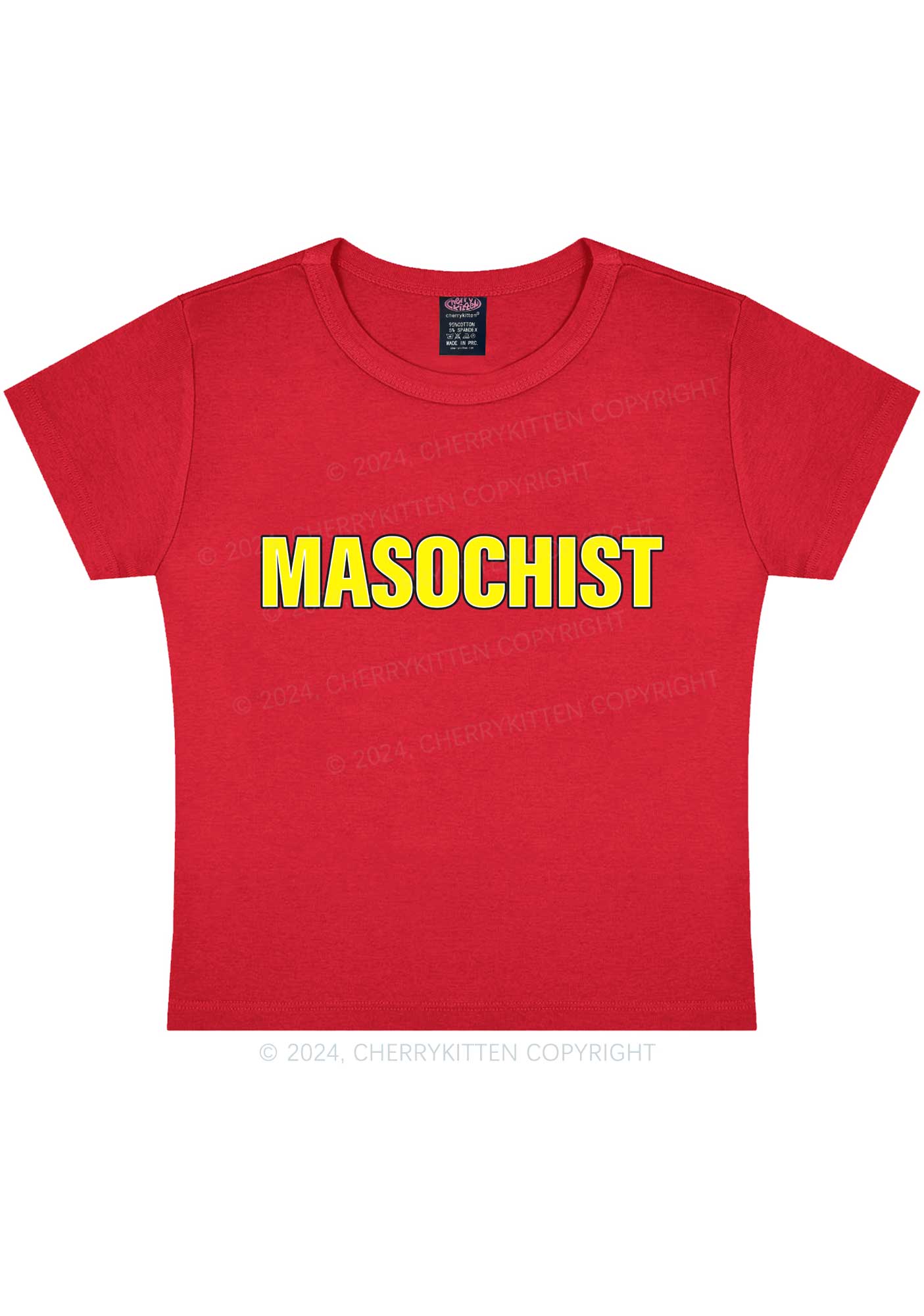 Masochist Y2K Baby Tee Cherrykitten