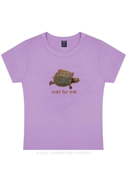 Wait For Turtle Y2K Baby Tee Cherrykitten