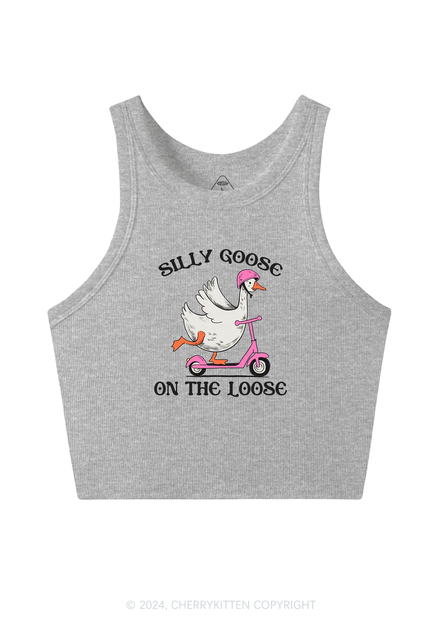 Silly Goose On the Loose Y2K Crop Tank Top Cherrykitten