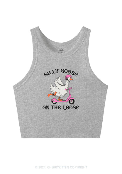 Silly Goose On the Loose Y2K Crop Tank Top Cherrykitten