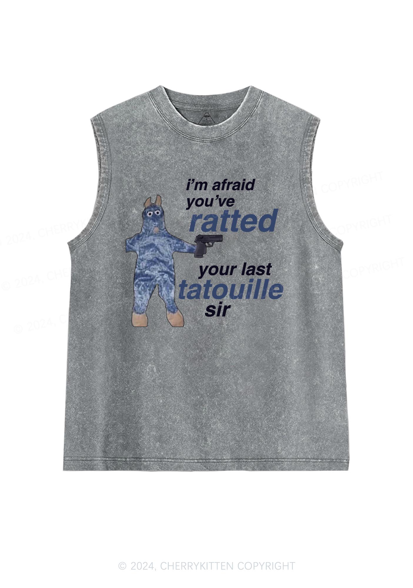 Ratted Last Tatouille Y2K Washed Tank Cherrykitten