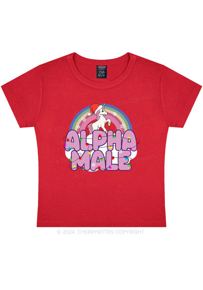 Christmas Alpha Male Y2K Baby Tee Cherrykitten