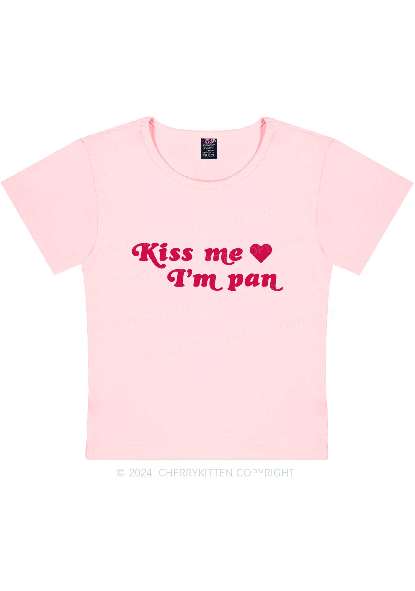 Kiss Me I’m Pan Y2K Baby Tee Cherrykitten