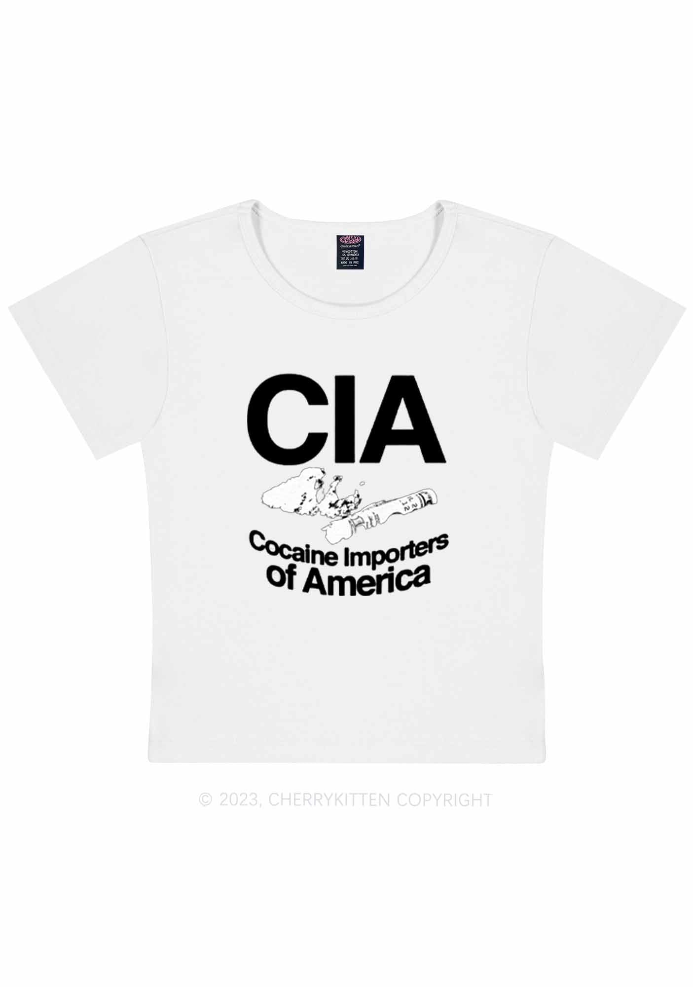 CIA Cola Importers Of America Y2K Baby Tee Cherrykitten