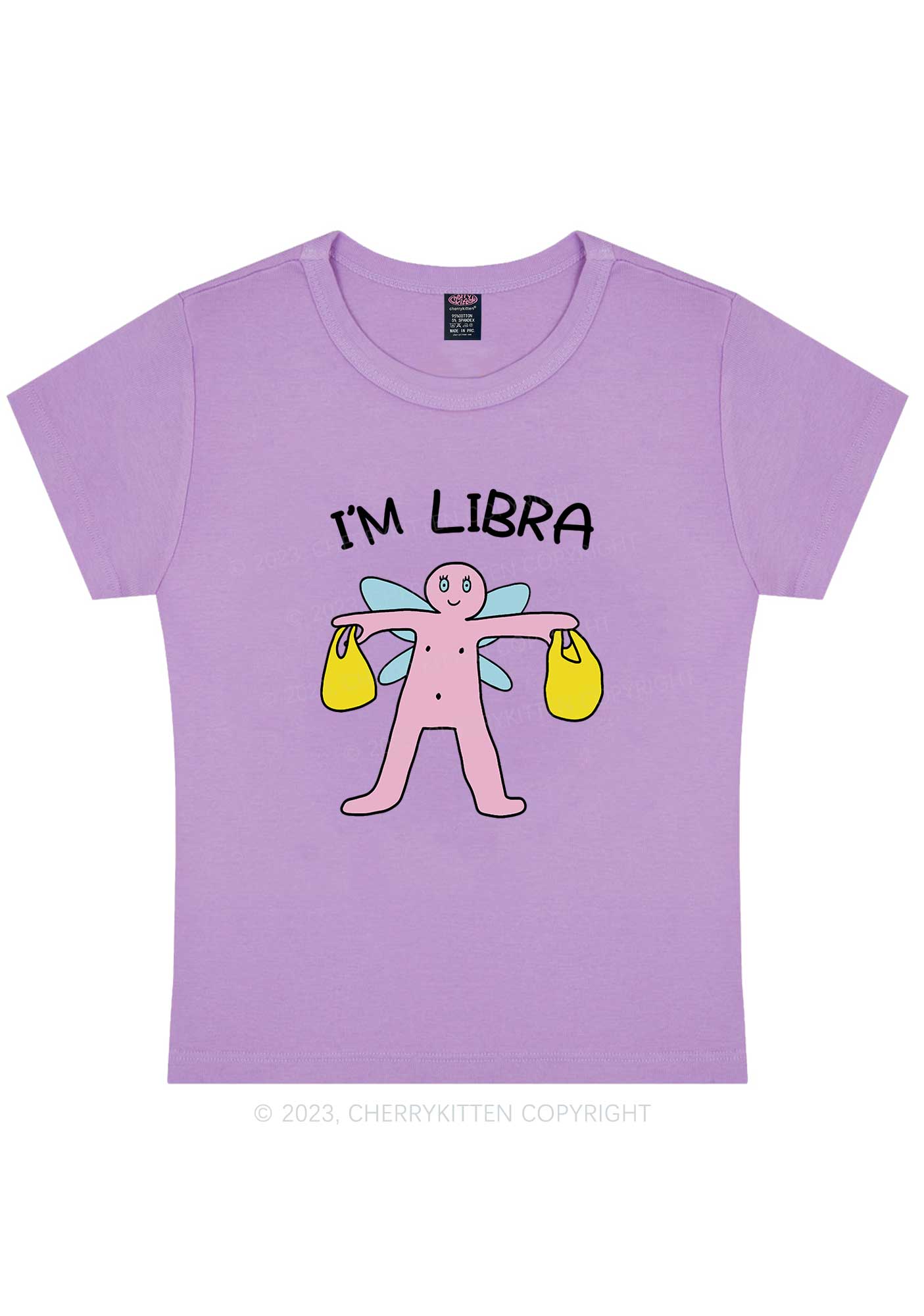 Curvy I'm Libra Y2K Baby Tee Cherrykitten