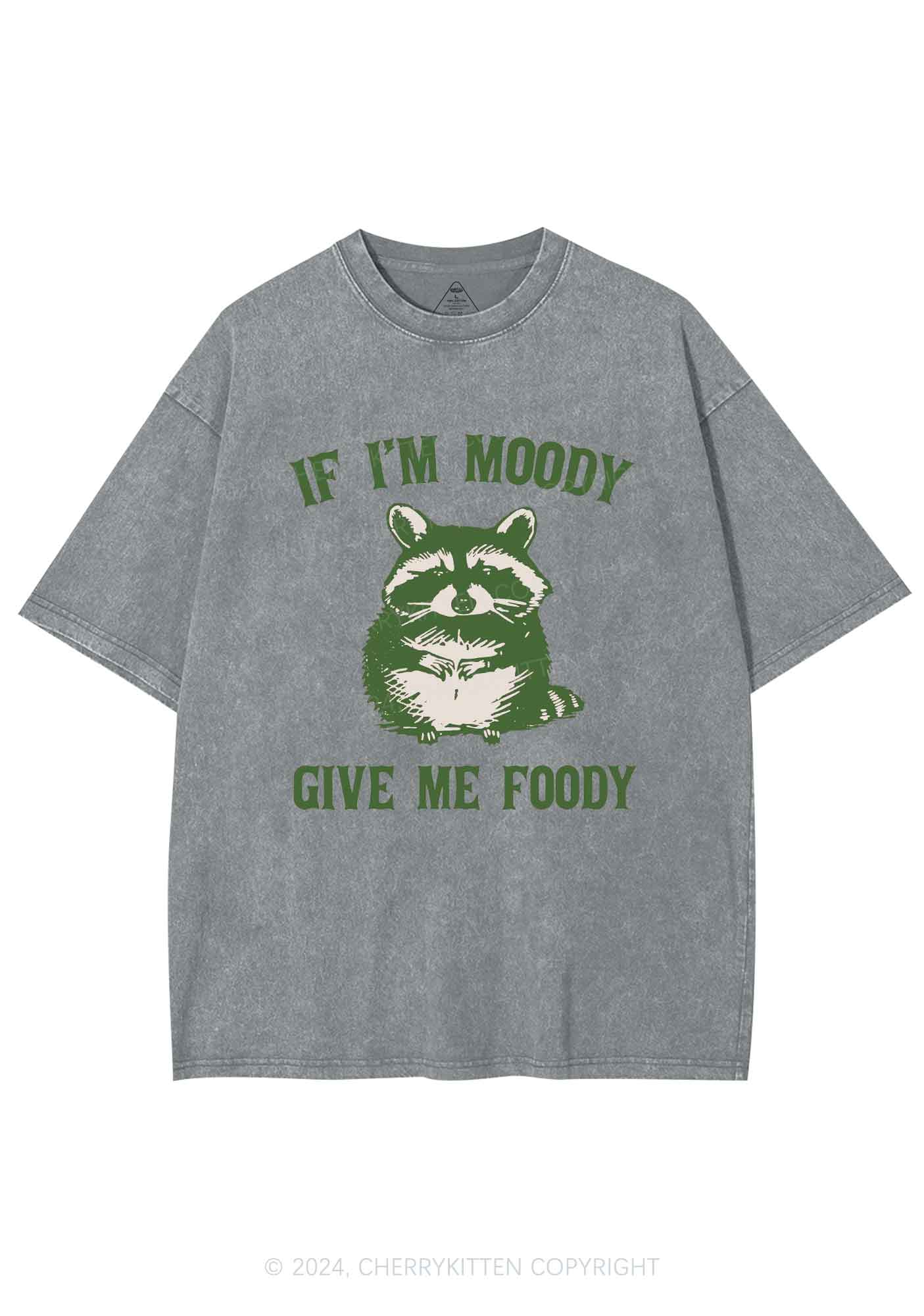 Im Moody Give Me Foody Y2K Washed Tee Cherrykitten