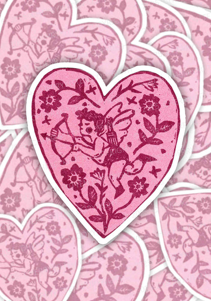 Pink Angel Heart 1Pc Y2K Sticker Cherrykitten