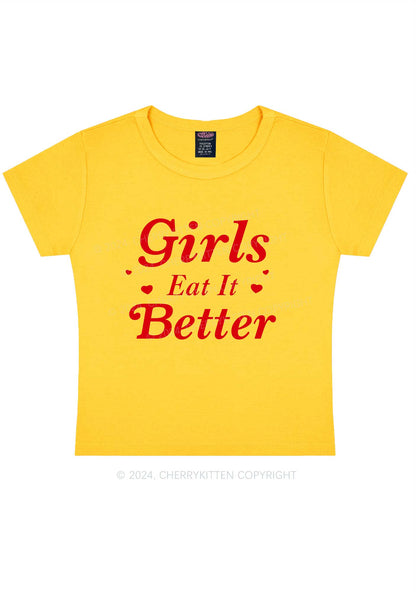 Girls Eat Better Y2K Baby Tee Cherrykitten