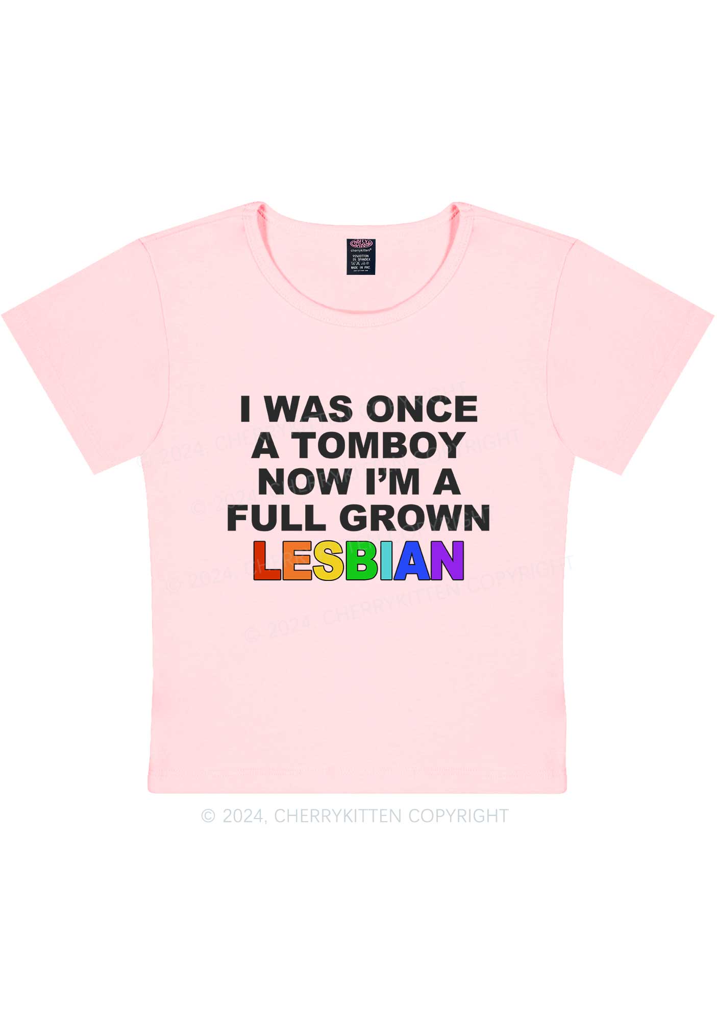 A Full Grown Lesbian Y2K Baby Tee Cherrykitten