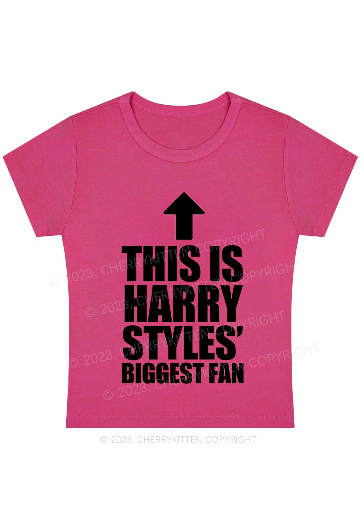 Custom Biggest Fan Y2K Baby Tee Cherrykitten