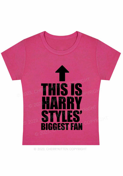 Custom Biggest Fan Y2K Baby Tee Cherrykitten