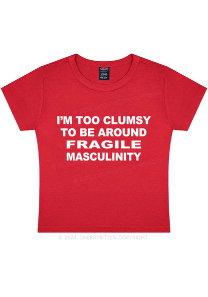 I'm Too Clumsy Y2K Baby Tee Cherrykitten