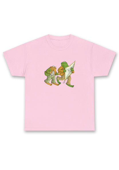 Frog Flying The Kite Chunky Shirt