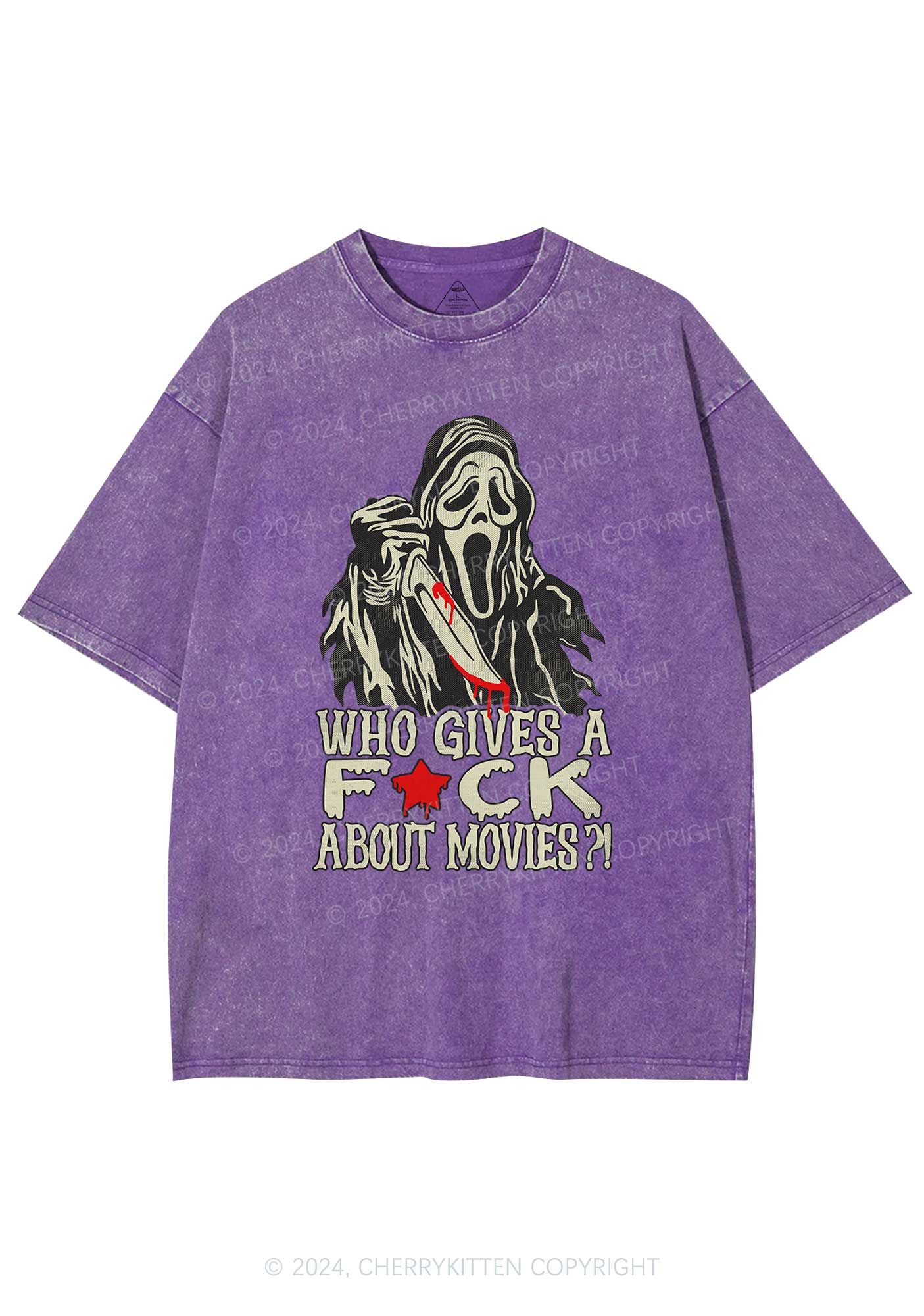 Halloween Fxxk Movies Y2K Washed Tee Cherrykitten