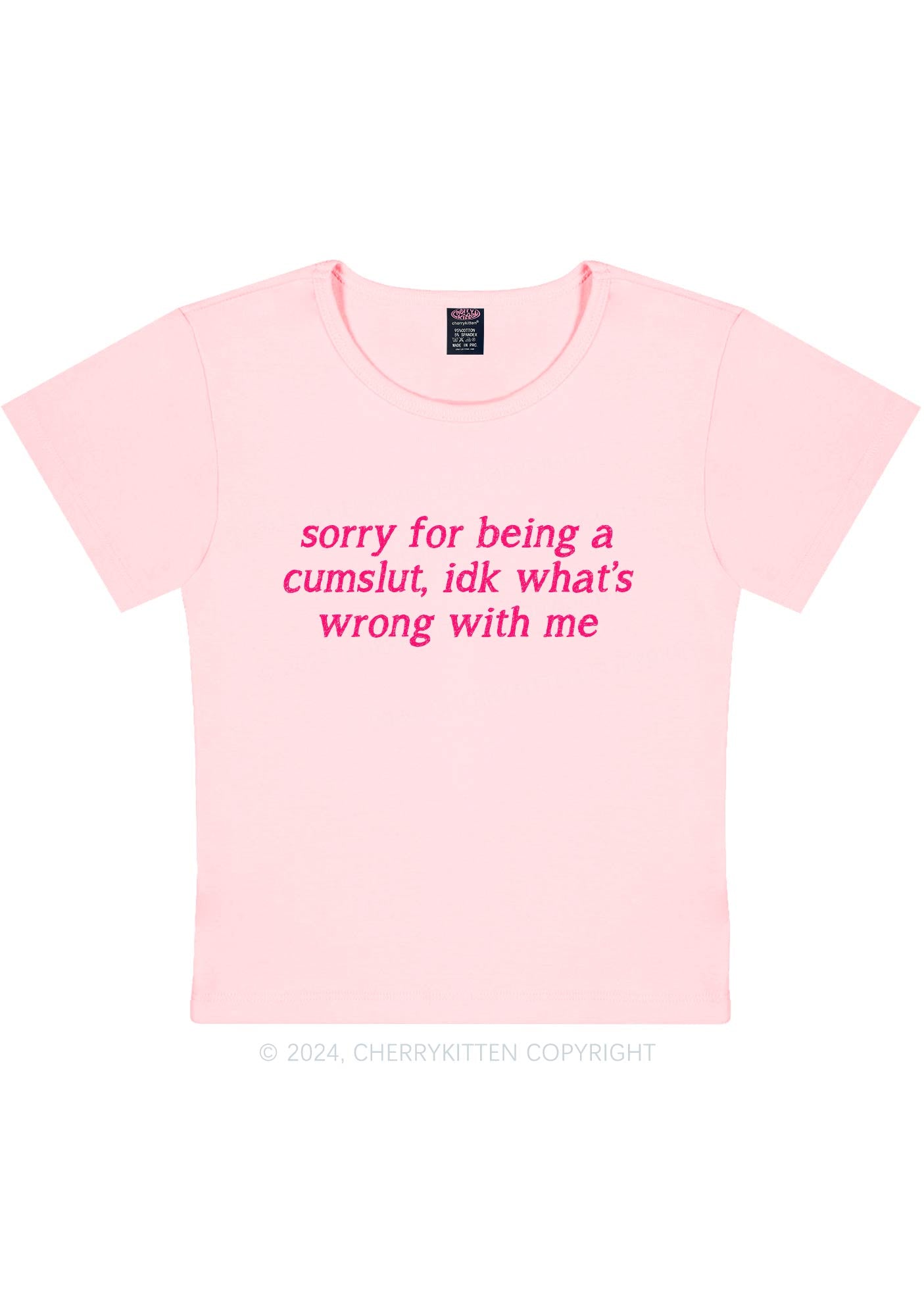 Sorry For Being Cxmslxt Y2K Baby Tee Cherrykitten