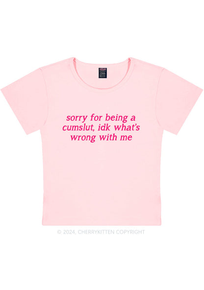 Sorry For Being Cxmslxt Y2K Baby Tee Cherrykitten