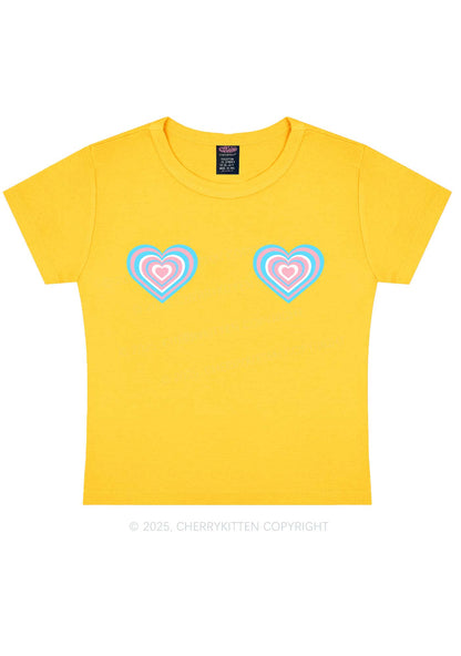 Transgender Flag Heart Y2K Baby Tee Cherrykitten