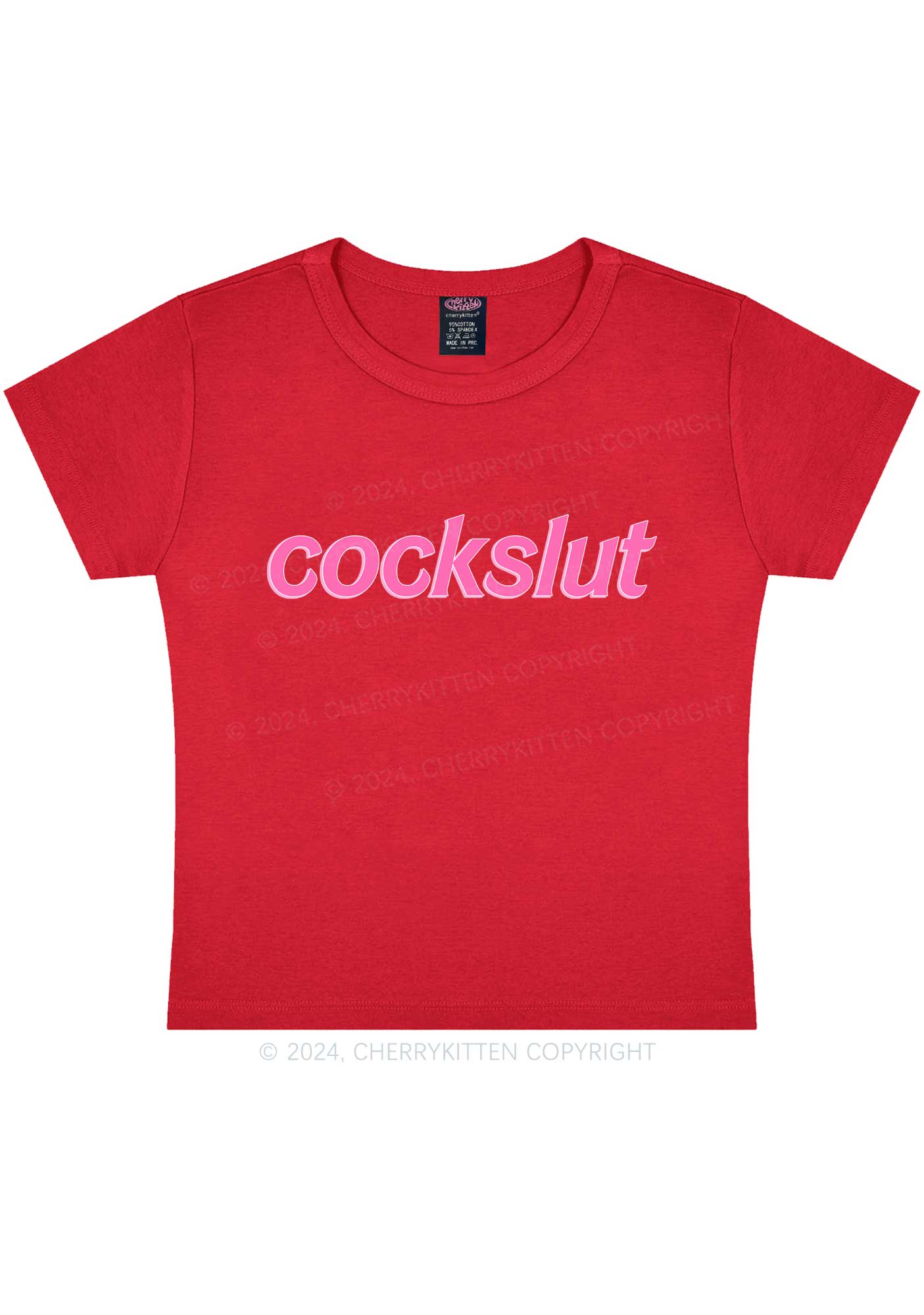 Cockslxt Y2K Baby Tee Cherrykitten