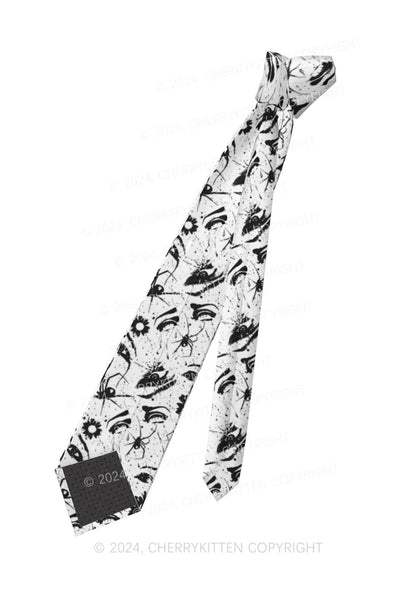 Black Spider Y2K Necktie Cherrykitten