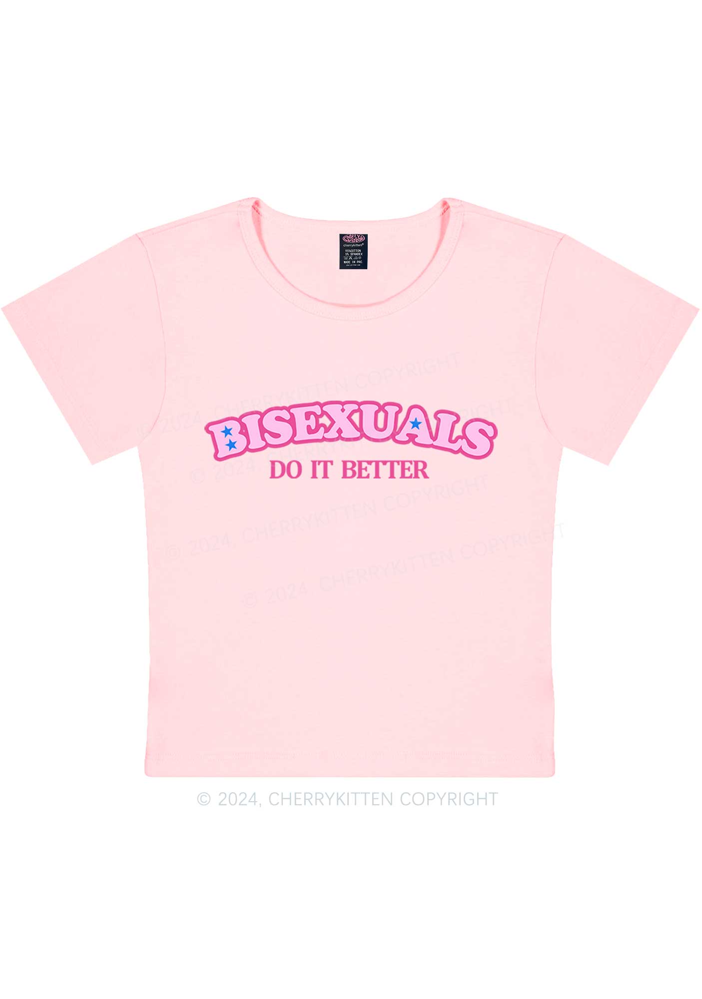 Bisexuals Do It Better Y2K Baby Tee Cherrykitten