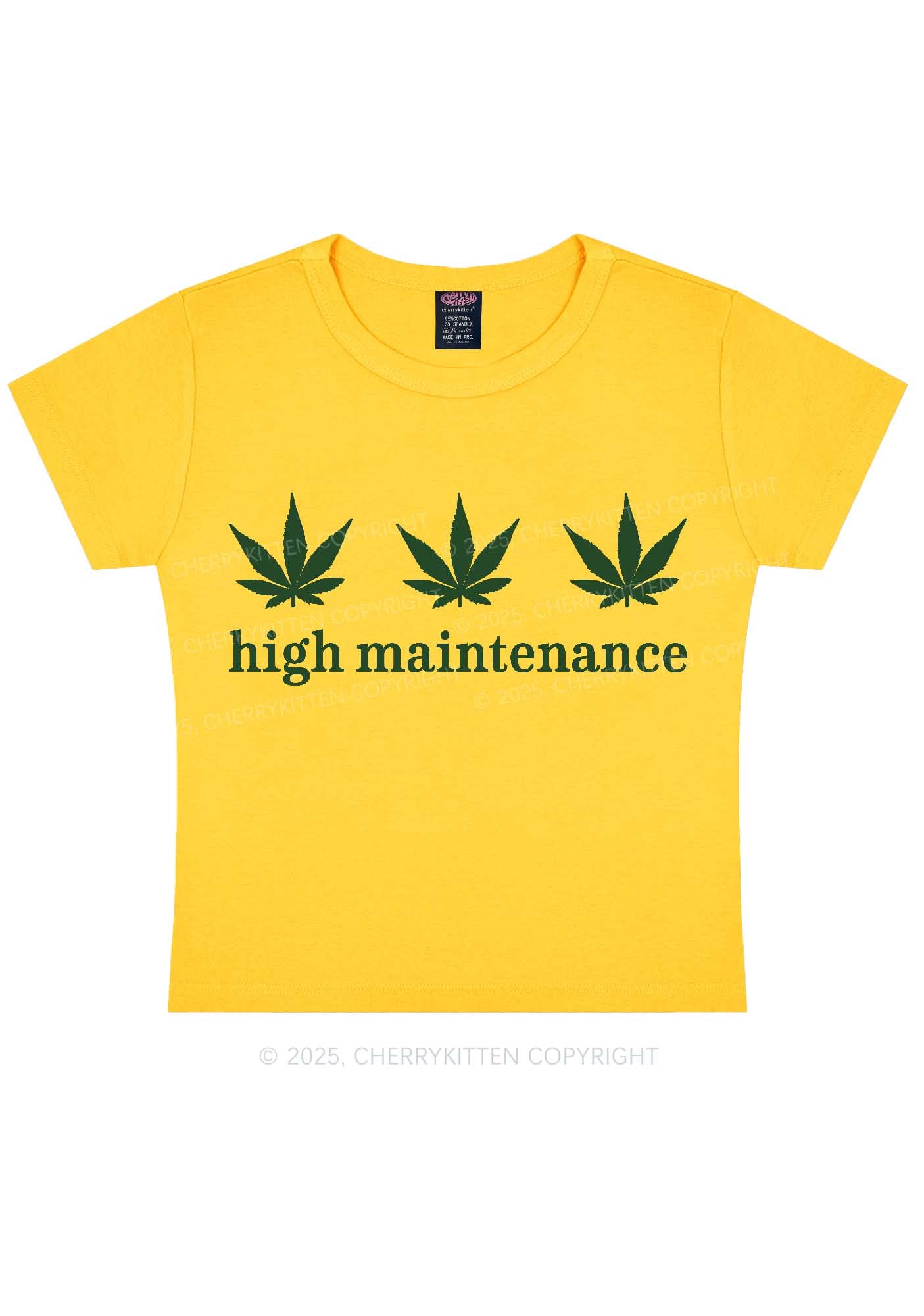 High Maintenance Y2K Baby Tee Cherrykitten