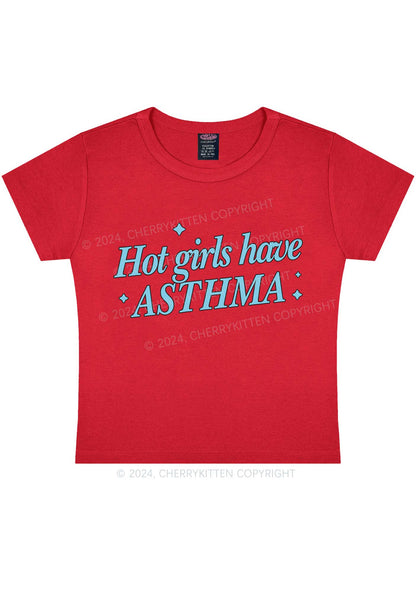 Hot Girls Have Asthma Y2K Baby Tee Cherrykitten