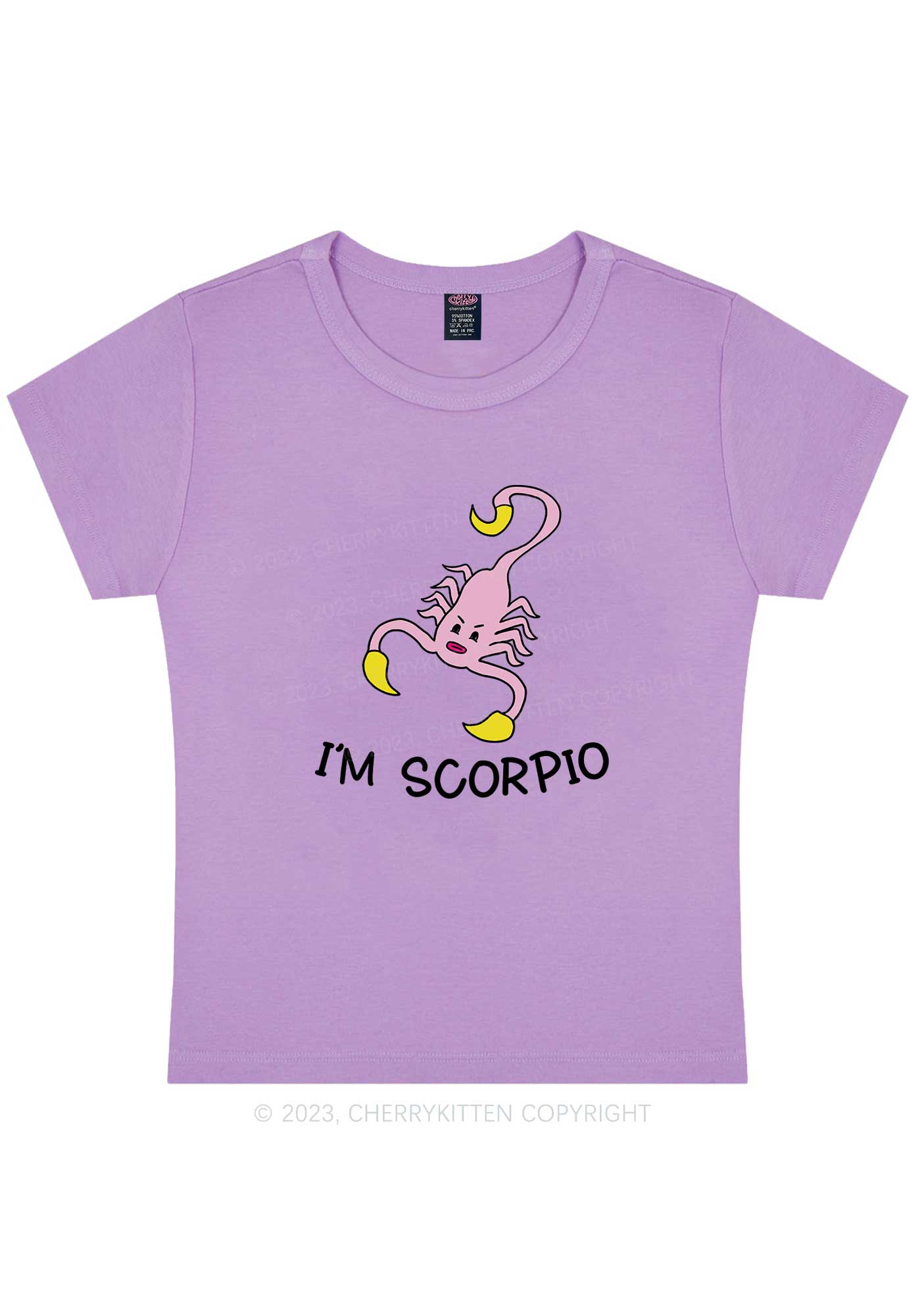 Curvy I'm Scorpio Y2K Baby Tee Cherrykitten