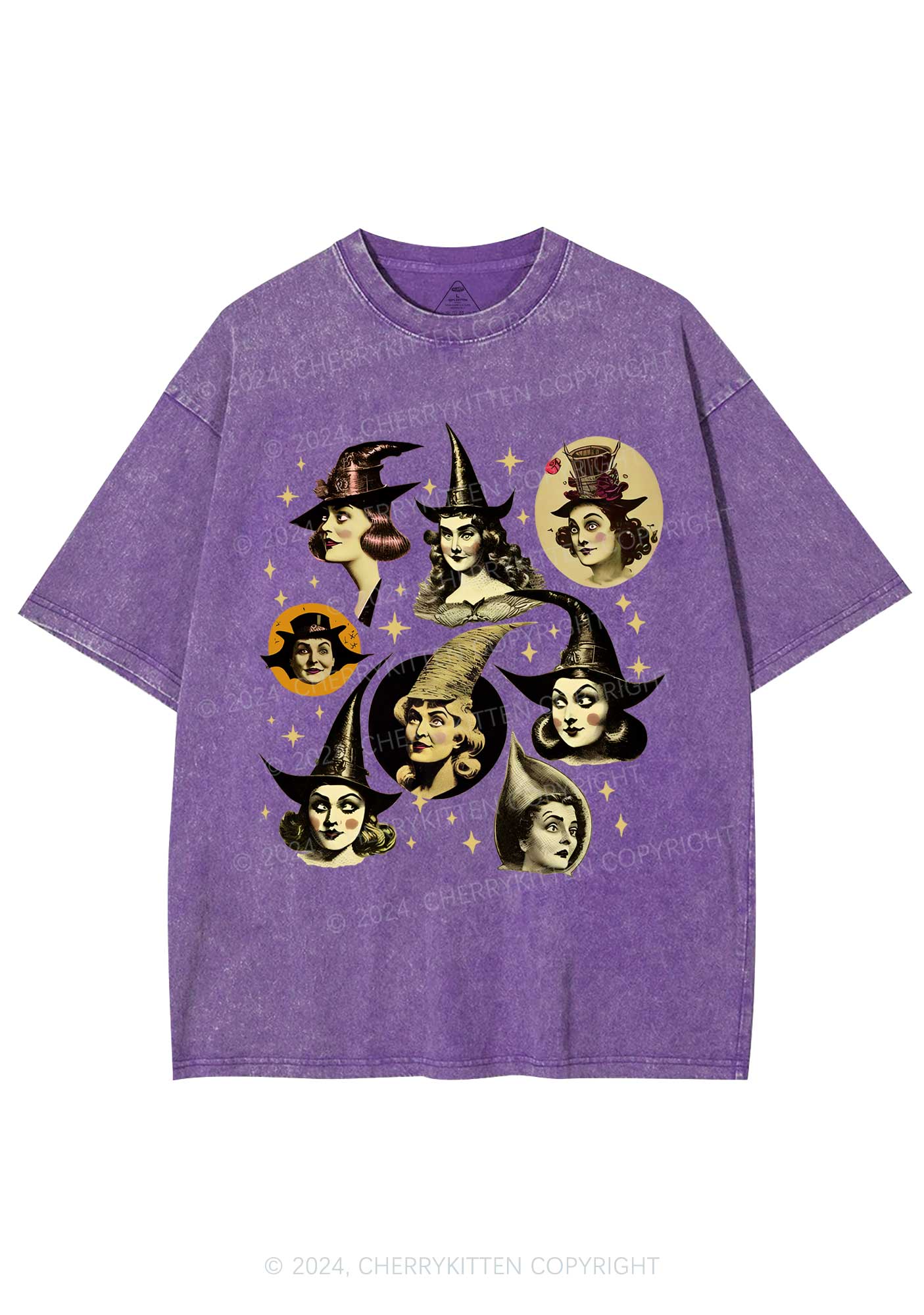 Halloween Witches Y2K Washed Tee Cherrykitten