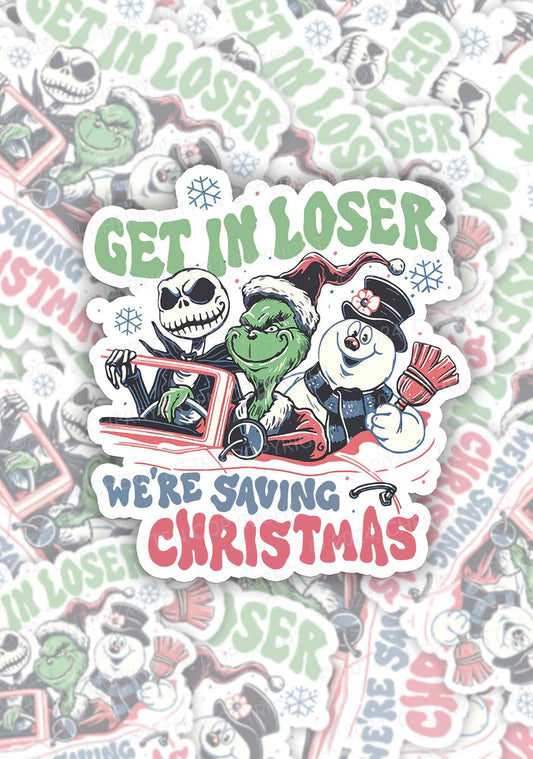 Christmas We're Saving 1Pc Y2K Sticker Cherrykitten