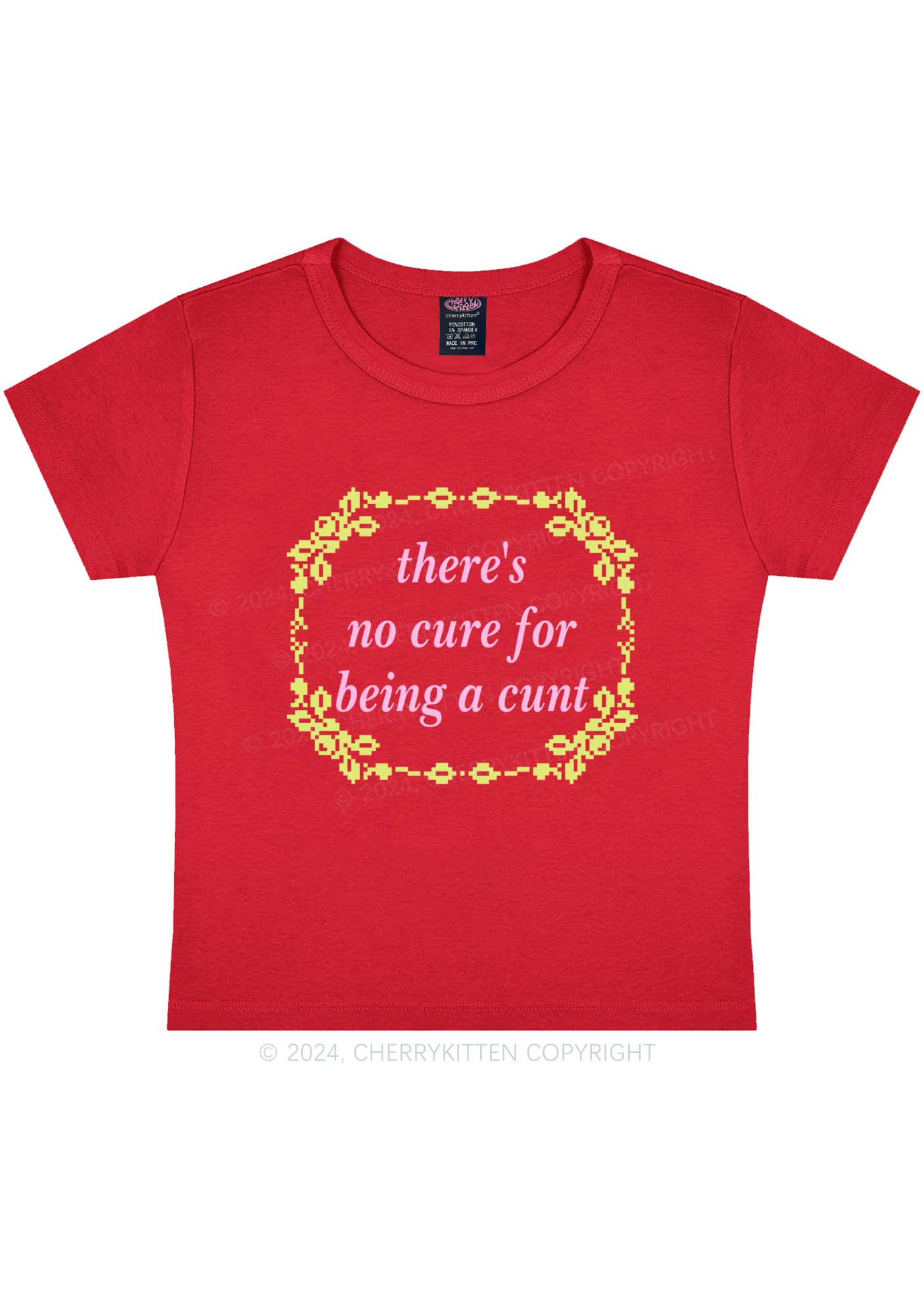 No Cure For Cxxt Y2K Baby Tee Cherrykitten