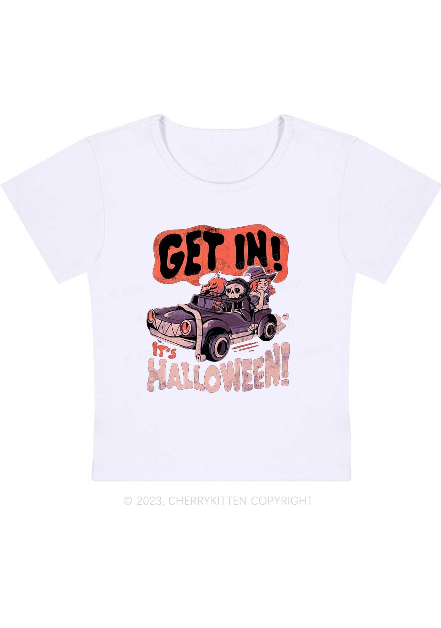 Get In It's Halloween Y2K Baby Tee Cherrykitten