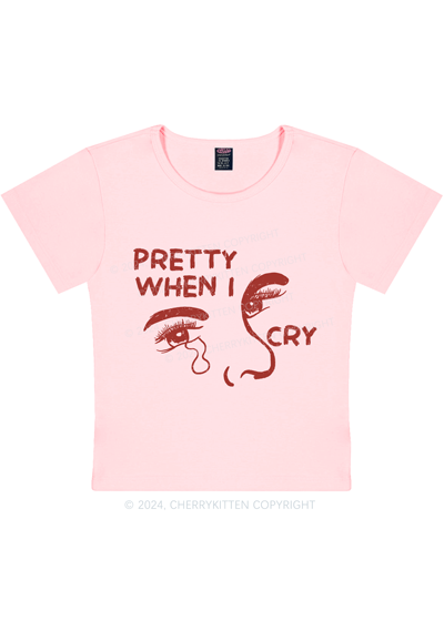 Pretty Cry Y2K Baby Tee Cherrykitten