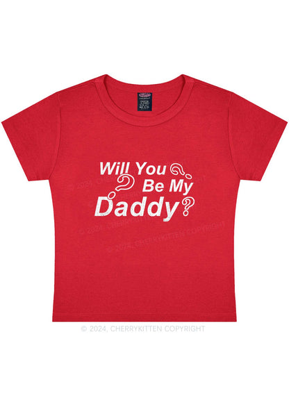 Will You Be My Daddy Y2K Baby Tee Cherrykitten