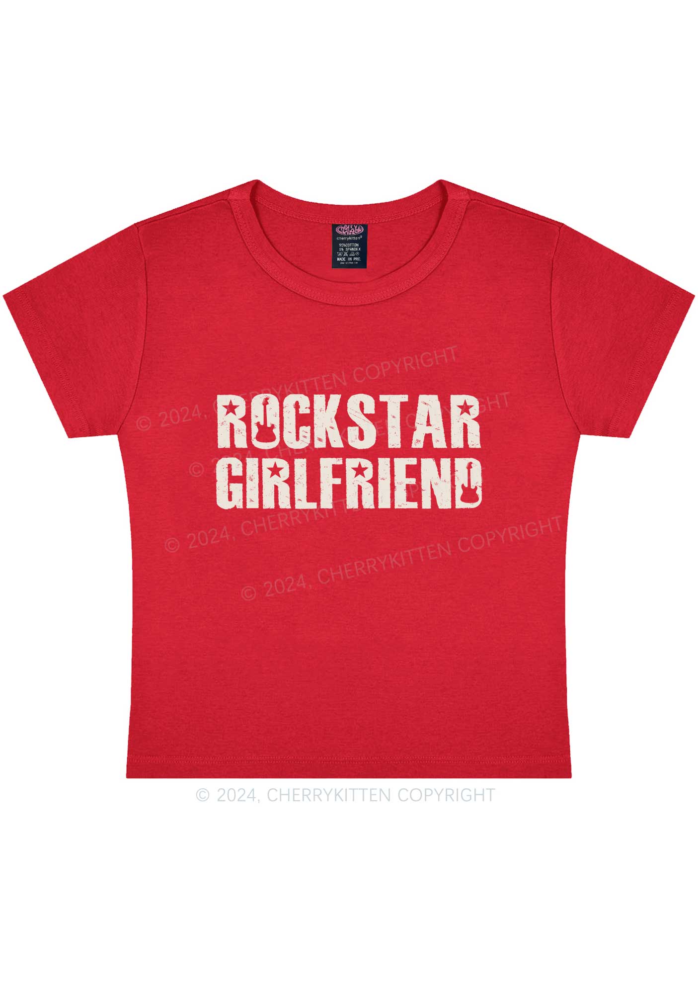 Rockstar Girlfriend Y2K Baby Tee Cherrykitten