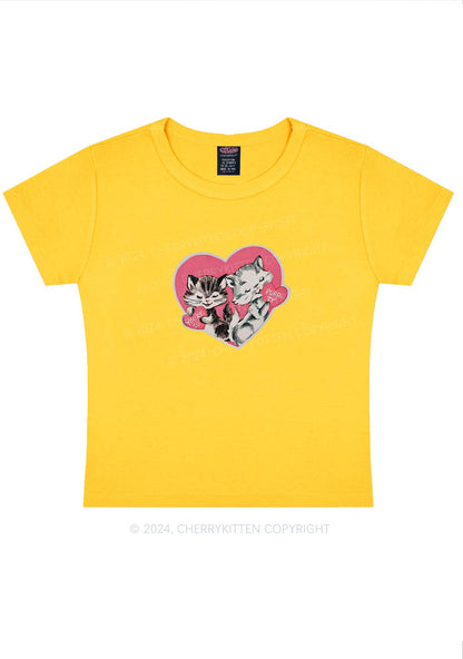 You Are So Purrty Y2K Valentine's Day Baby Tee Cherrykitten