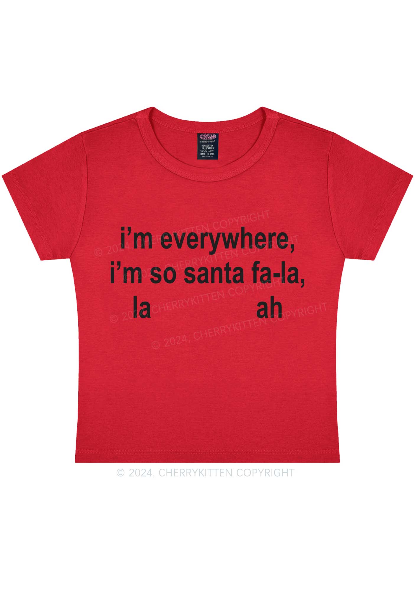 Christmas Im So Santa Y2K Baby Tee Cherrykitten