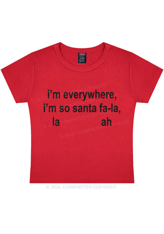 Christmas Im So Santa Y2K Baby Tee Cherrykitten