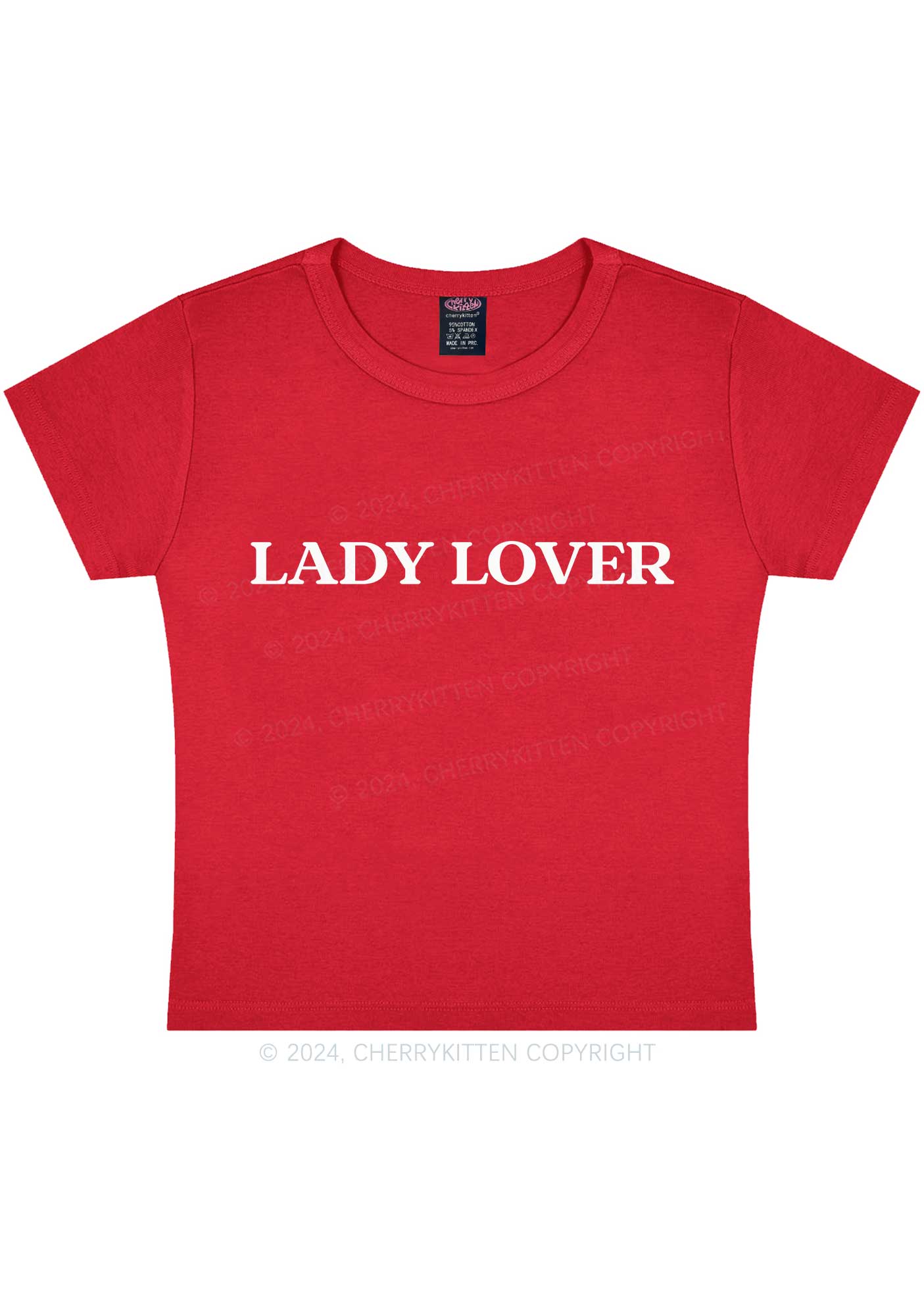 Lady Lover Y2K Baby Tee Cherrykitten