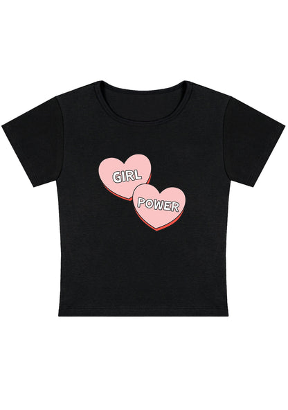 Curvy Girl Power Heart Baby Tee