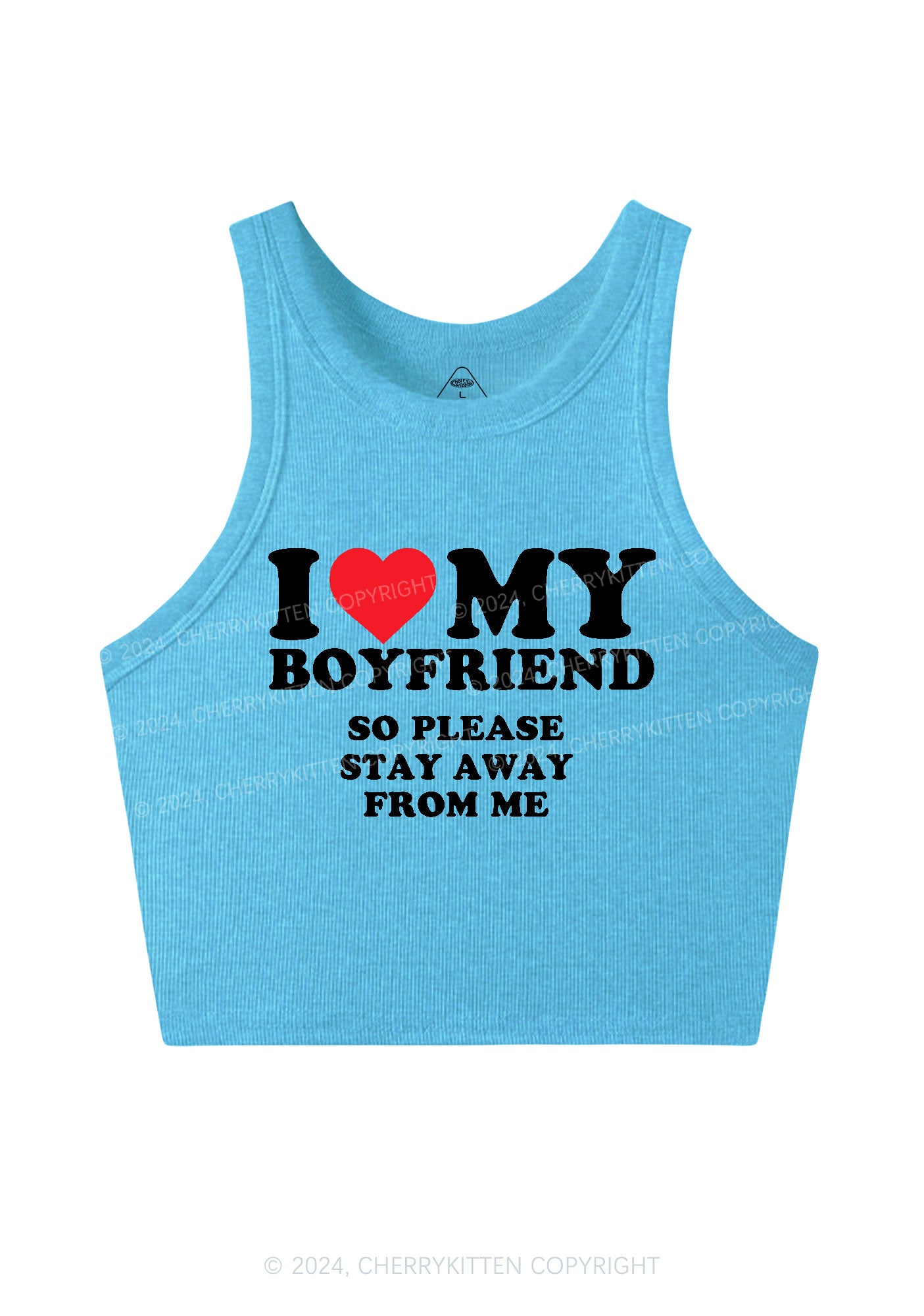 Stay Away From Me Y2K Valentine's Day Crop Tank Top Cherrykitten