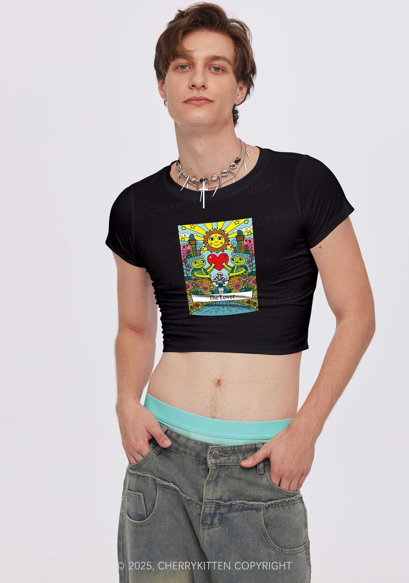 The Lover Frog Y2K Baby Tee Cherrykitten