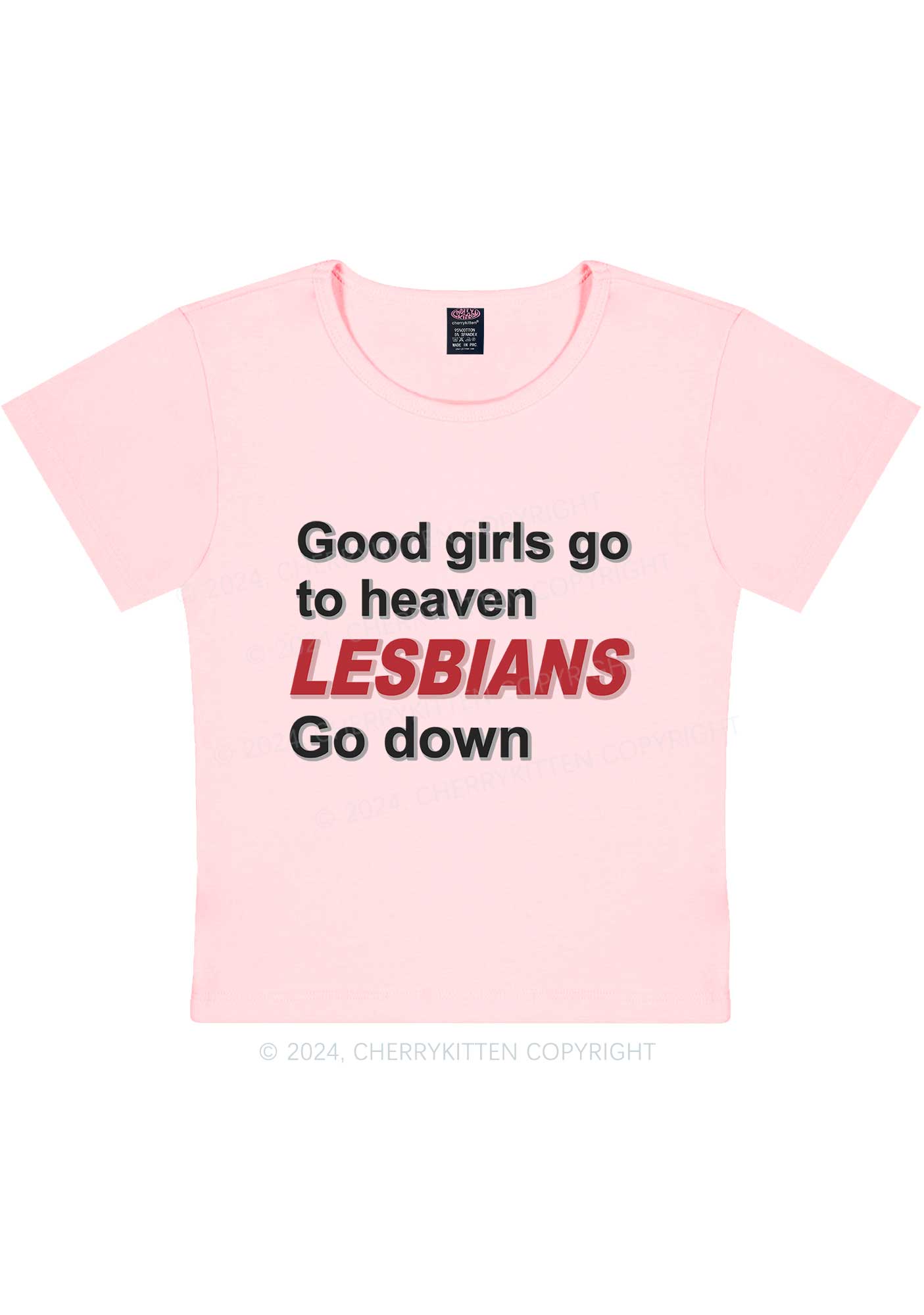 Good Girls Go To Heaven Y2K Baby Tee Cherrykitten