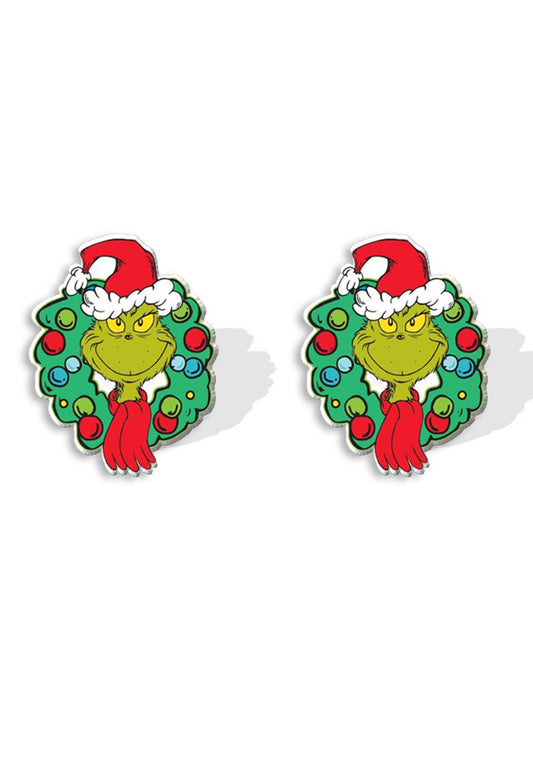 Christmas Wreath Y2K Earrings Cherrykitten