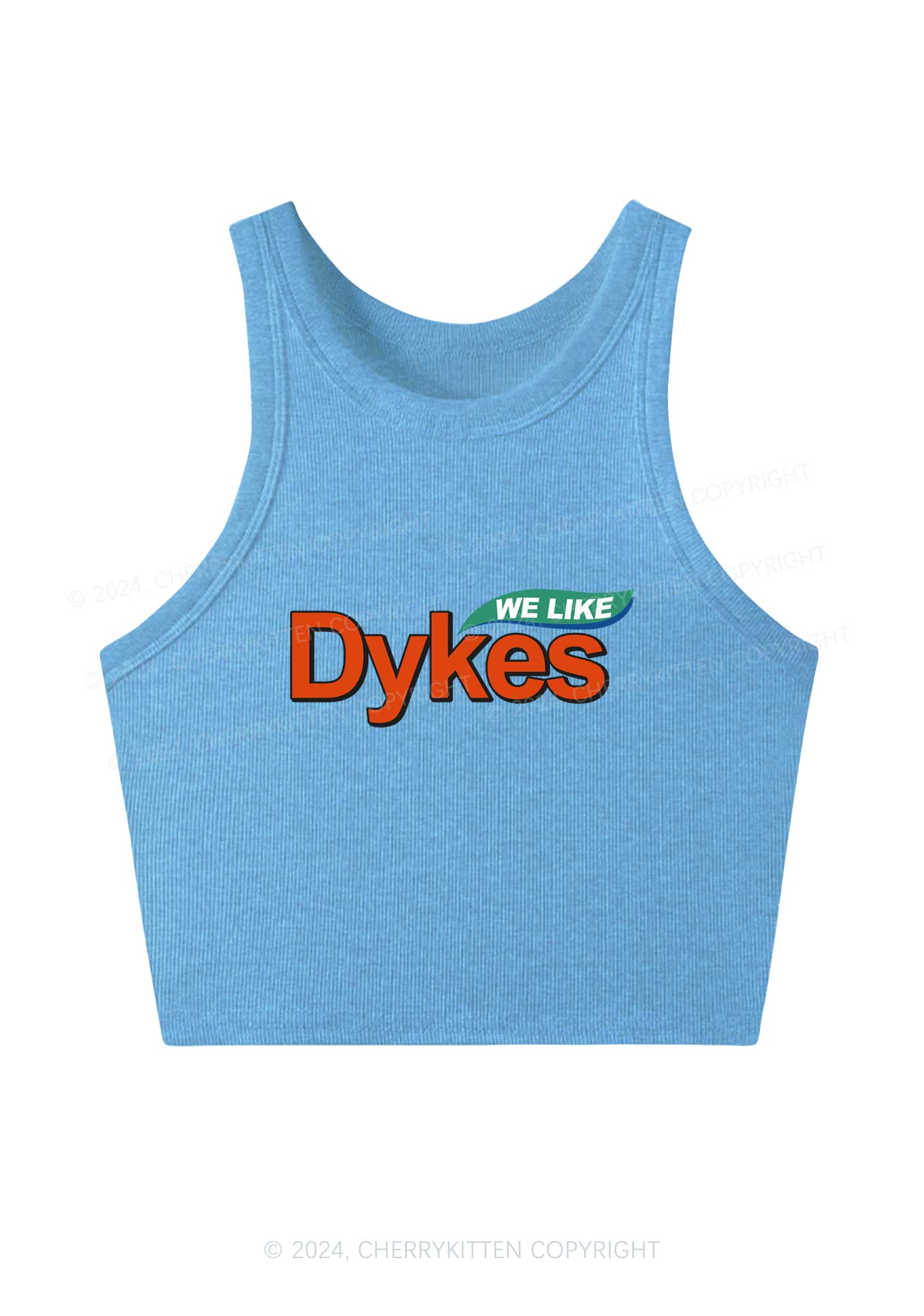 We Like Dykes Y2K Crop Tank Top Cherrykitten