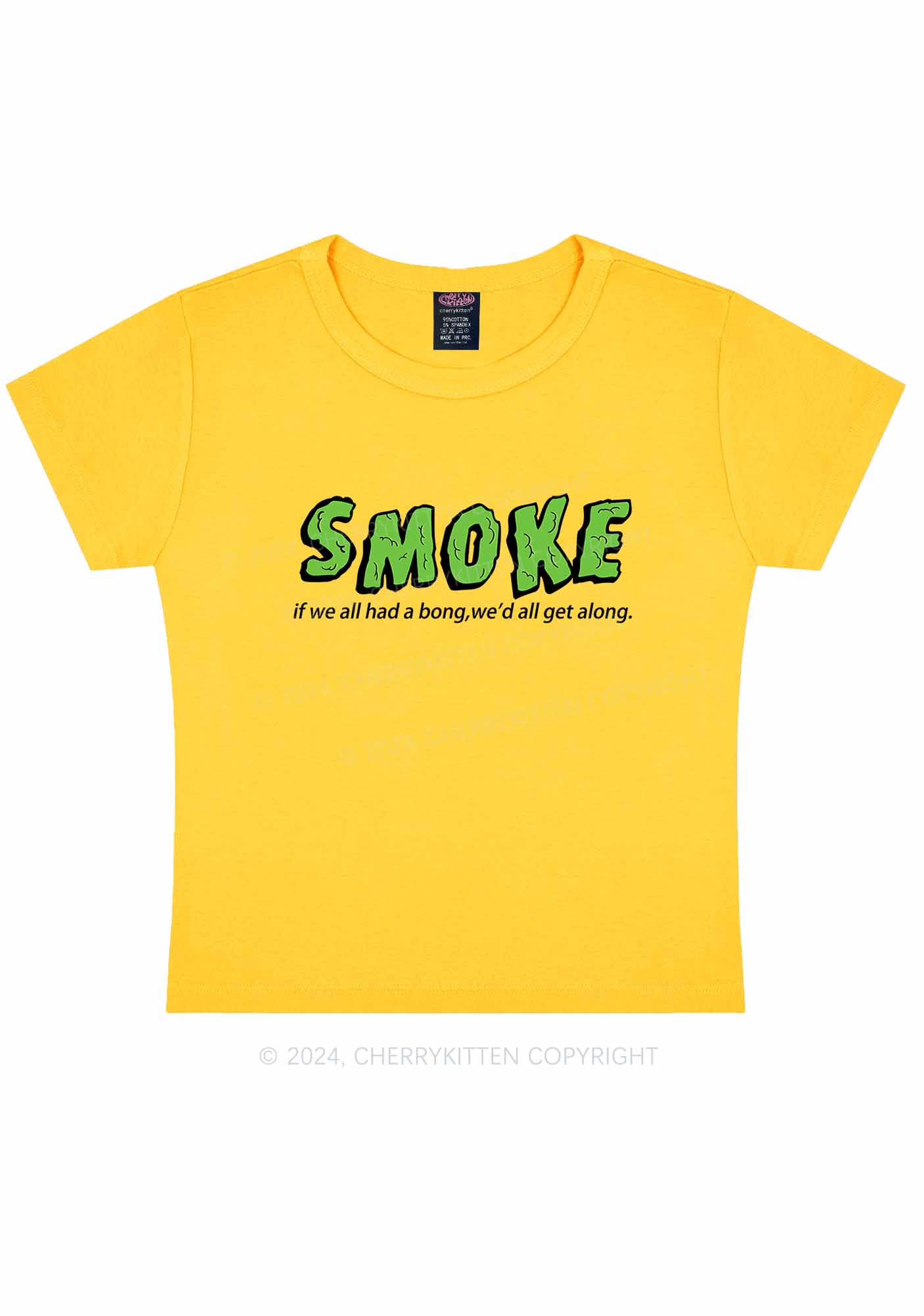 Smoke Get Along Y2K Baby Tee Cherrykitten