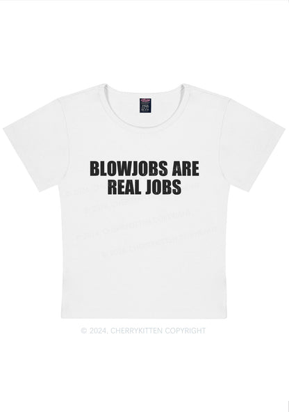 Blxwjobs Are Real Jobs Y2K Baby Tee Cherrykitten