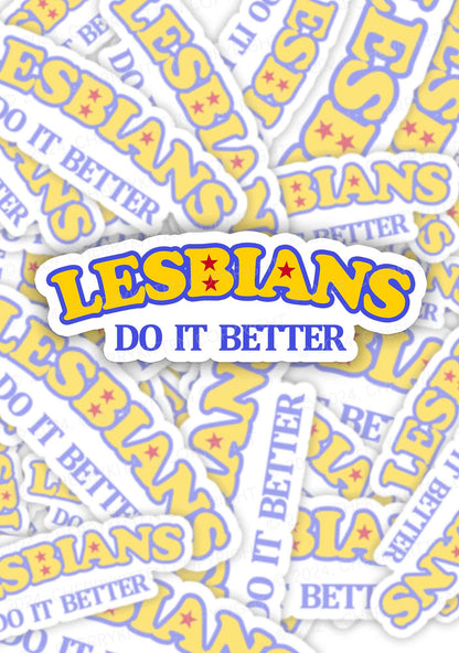 Lesbians Do It Better 1Pc Y2K Sticker Cherrykitten