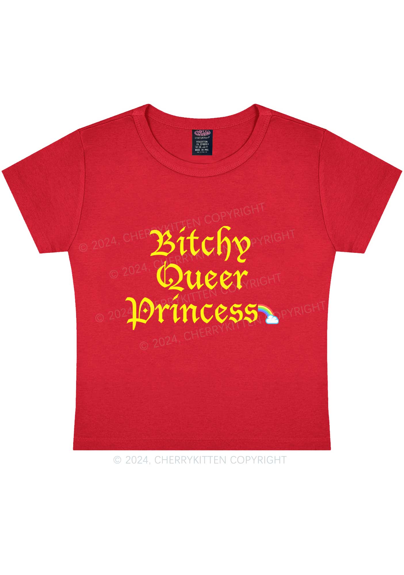 Queer Princess Y2K Baby Tee Cherrykitten