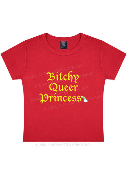 Queer Princess Y2K Baby Tee Cherrykitten